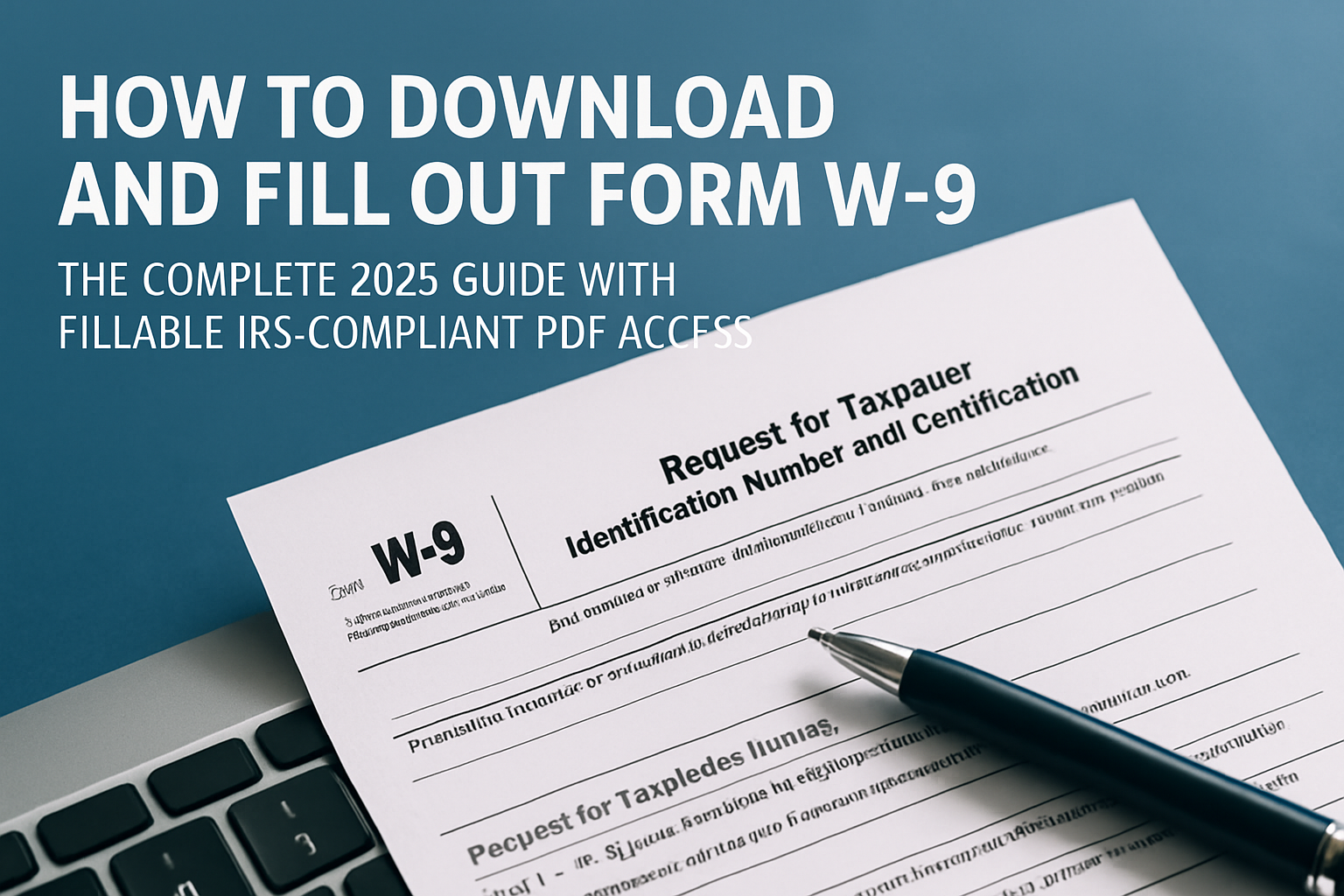 W09 Form.pdf 如何下载并填写 W-9 表格:2025 年完整指南(含可填写的 IRS 合规 PDF 格式)