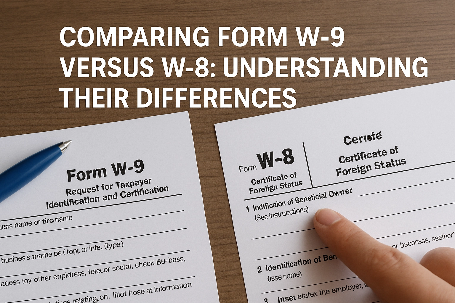 Comparing Form W-9 Versus W-8: Understanding Their Differences ...